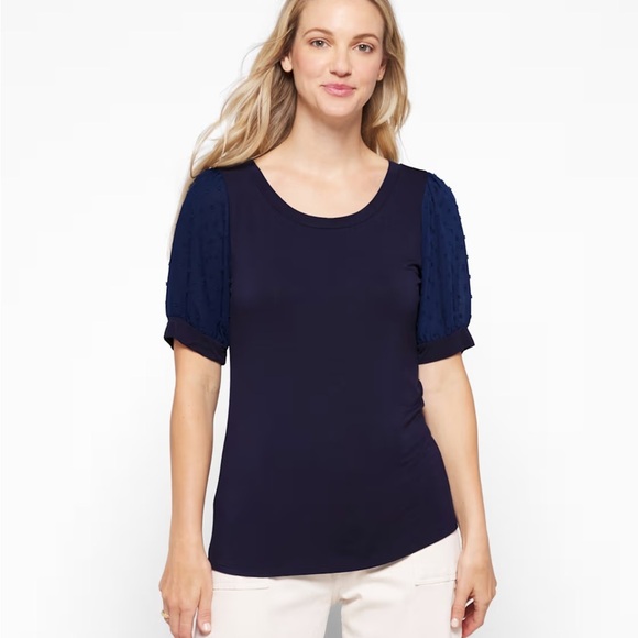 Beacon Tops - NWT Beacon Women’s Kennedy Puff Sleeve Knit Top M